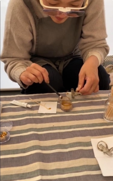 ◆金継ぎブローチづくり