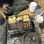 囲炉裏端でおでん